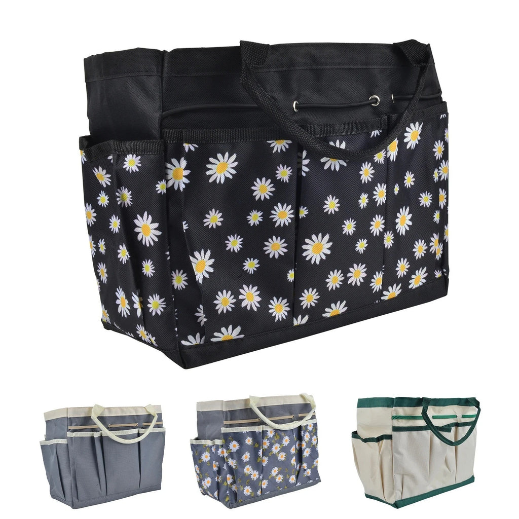Multi-Pocket Garden Tool Tote Bag — on a clean white background