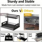 L-Shaped Under-Sink Pull-Out Organiser — 2 Tier — alternate product view 4
