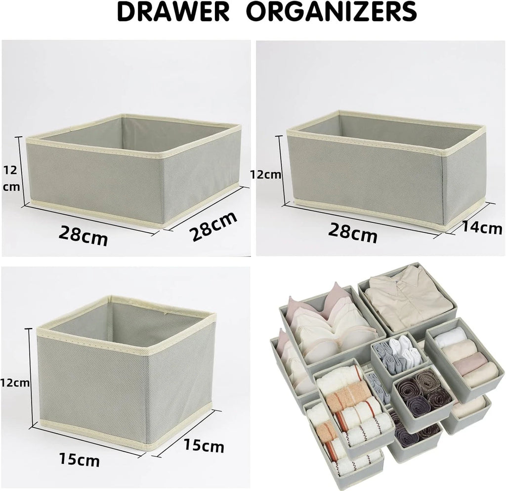 Foldable Fabric Drawer Organisers — 12 Pack — alternate product view 3