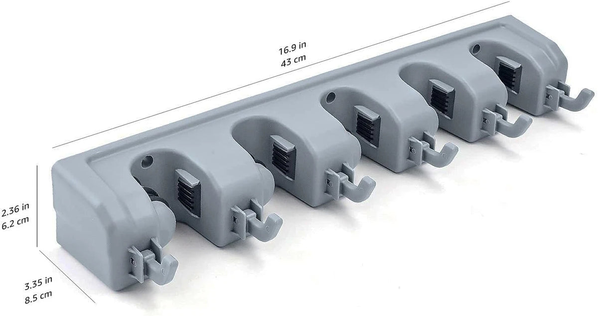 Duplicate Review — Wall-Mounted Mop & Broom Organiser — 5 Grips + 6 Hooks — alternate product view 6