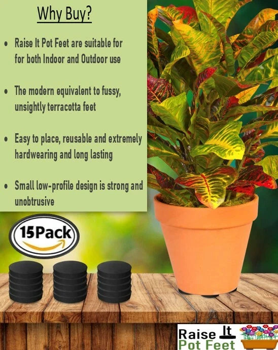 Solid Rubber Plant Pot Feet — Multipack — alternate product view 2