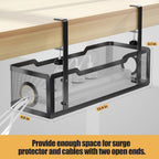 Clamp-On Under-Desk Cable Management Tray — alternate product view 2