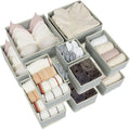 Foldable Fabric Drawer Organisers — 12 Pack — on a clean white background