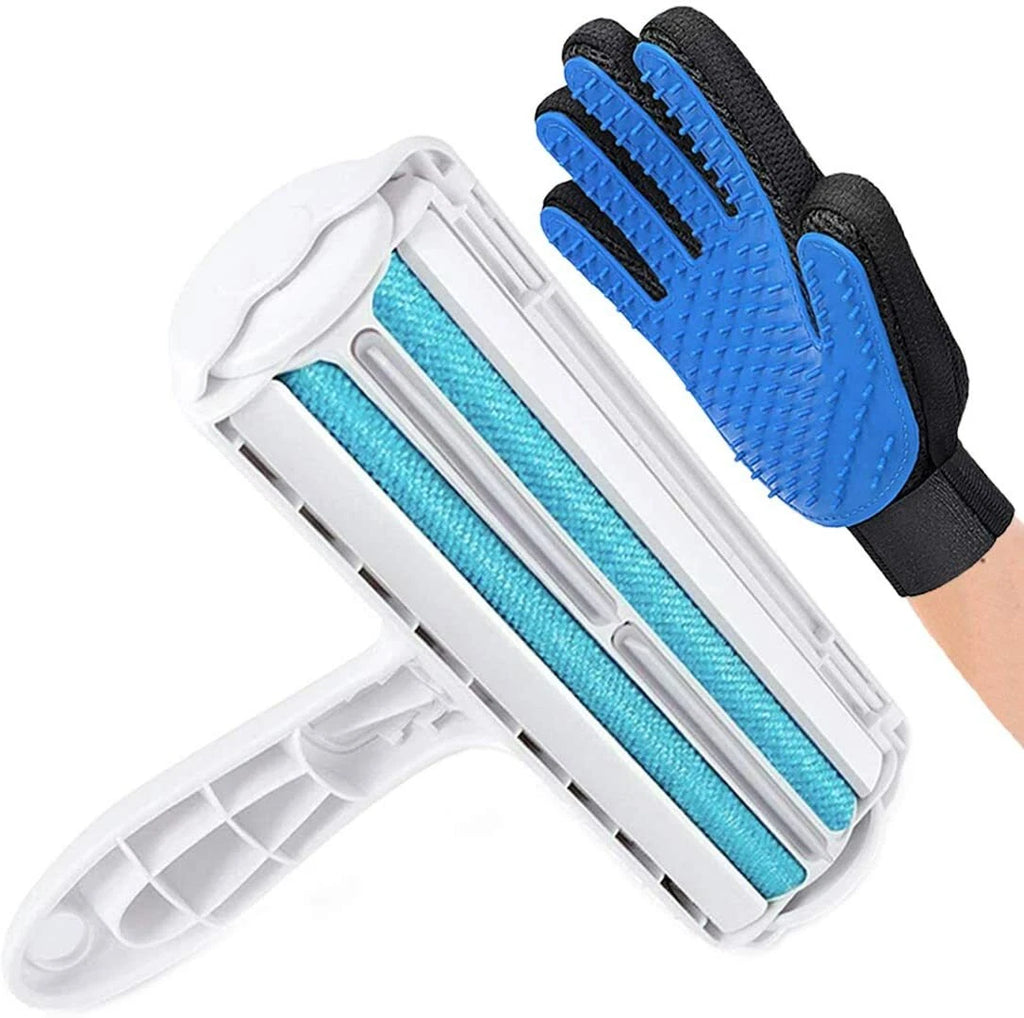 Duplicate Review — Reusable Pet Hair Remover Roller & Grooming Set — on a clean white background