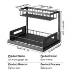 L-Shaped Under-Sink Pull-Out Organiser — 2 Tier — alternate product view 11