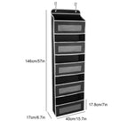 Over-Door Hanging Organiser — 5 Large Pockets — on a clean white background