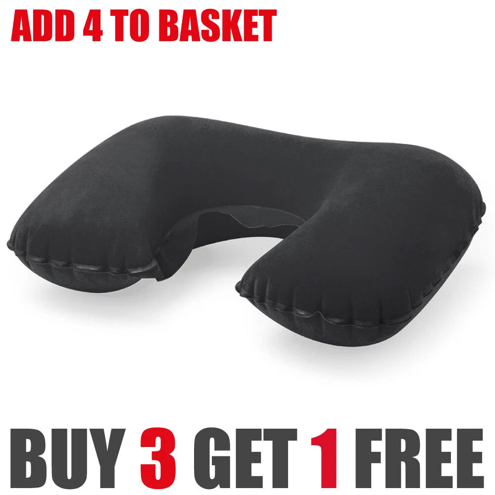 Inflatable Travel Neck Pillow with Soft Cover — alternate product view 3