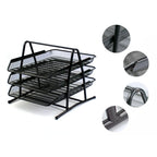 Metal Mesh A4 Desk File & Document Organiser — on a clean white background