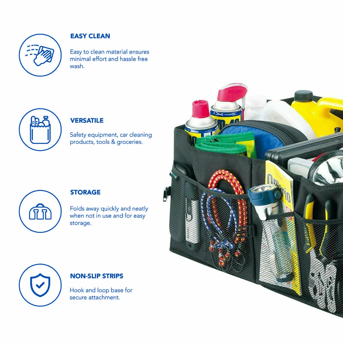 Collapsible Car Boot Organiser with Compartments — alternate product view 5