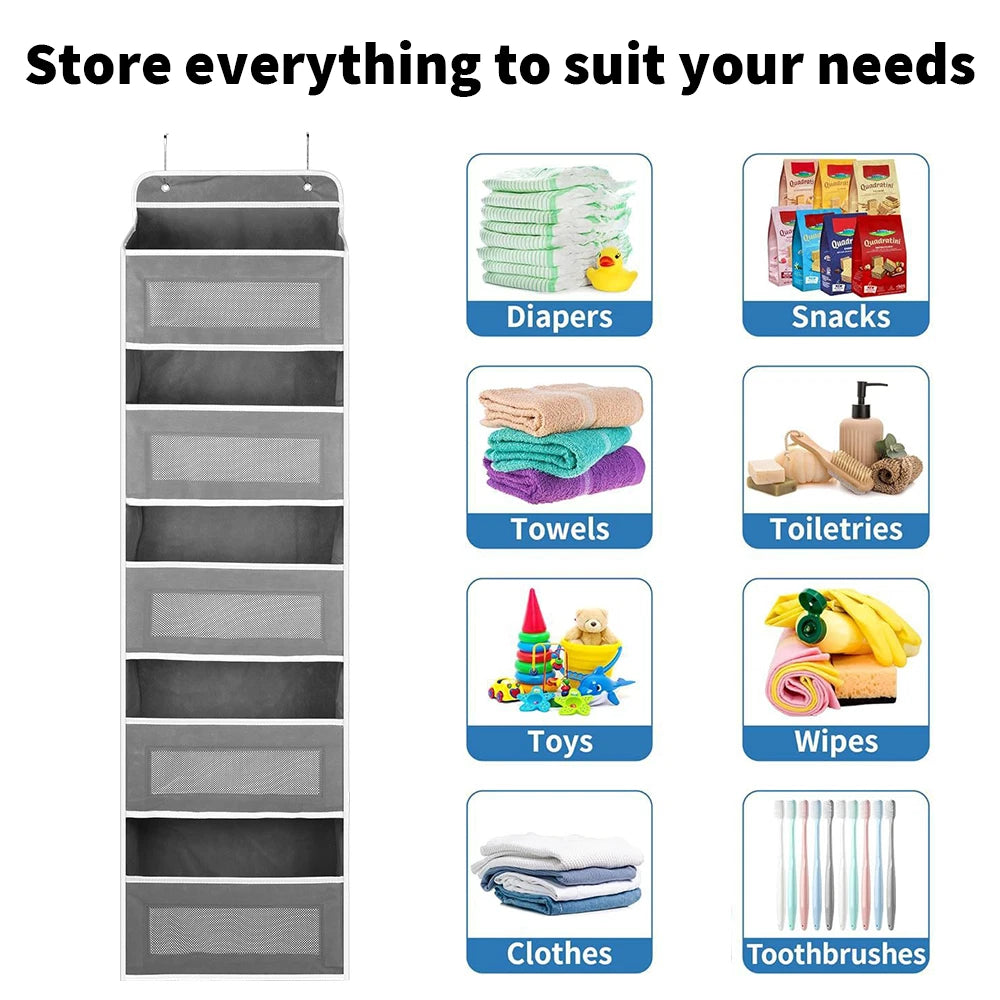 Over-Door Hanging Organiser — 5 Large Pockets — alternate product view 8