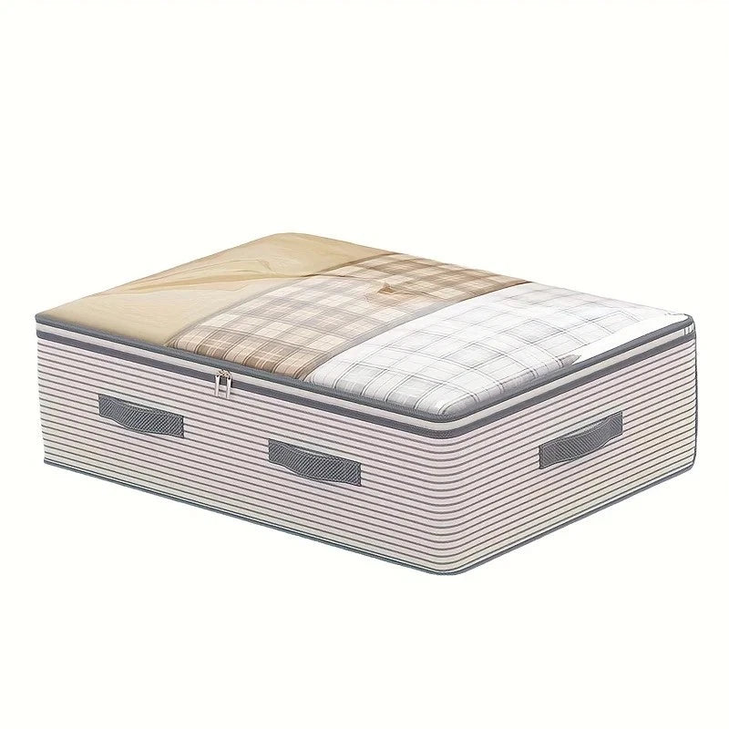 Under-Bed Storage Bag with Clear Window — on a clean white background
