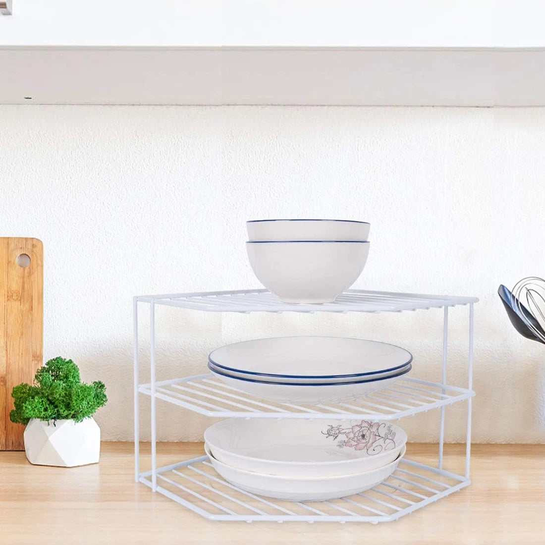 Three-Tier Corner Cupboard Plate Rack — alternate product view 11