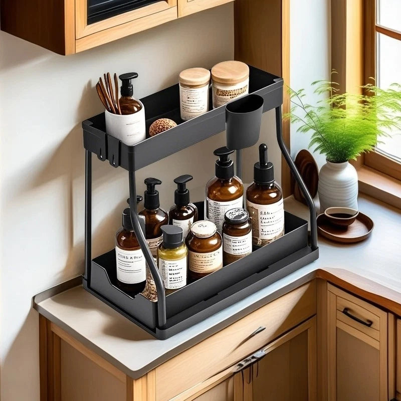 Adjustable Under-Sink Organiser — 2 Tier — main product view