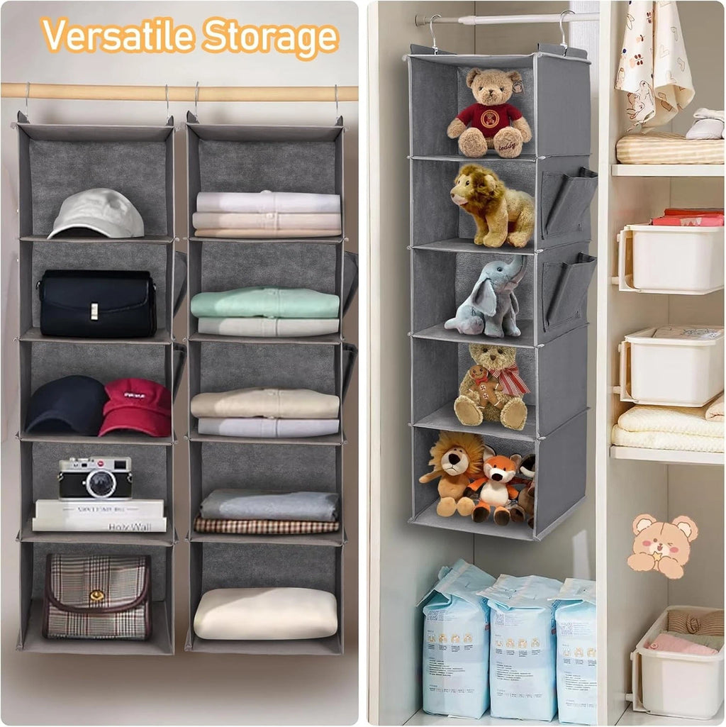 Hanging Wardrobe Shelf Organiser — 5 Tier — alternate product view 6