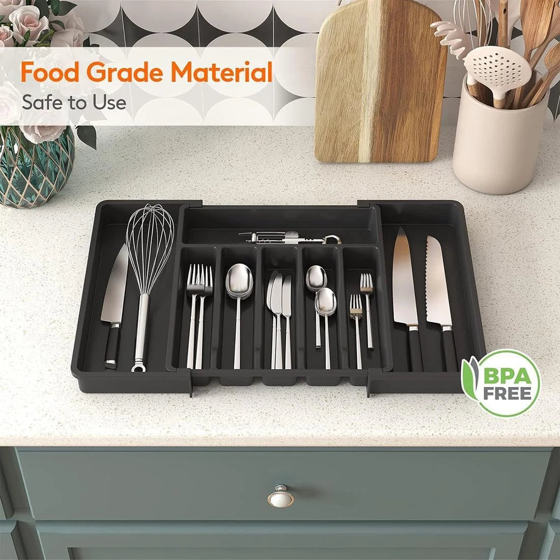 Expandable Cutlery Drawer Tray — 6 to 8 Sections — alternate product view 9