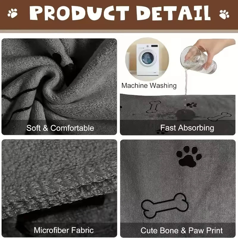 Microfibre Pet Drying Towel — alternate product view 2