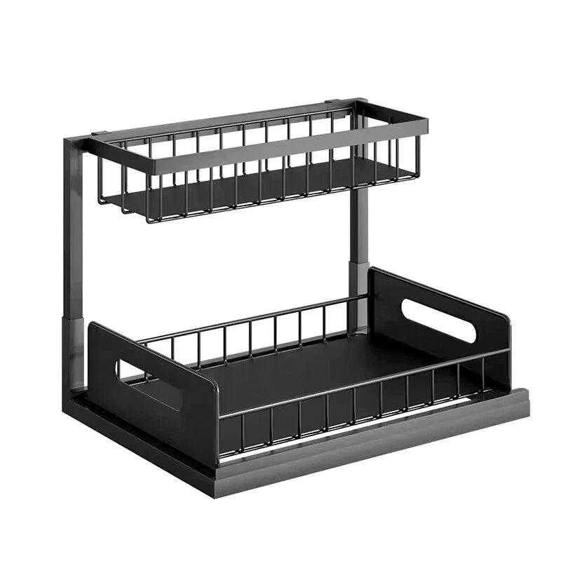 L-Shaped Under-Sink Pull-Out Organiser — 2 Tier — alternate product view 13