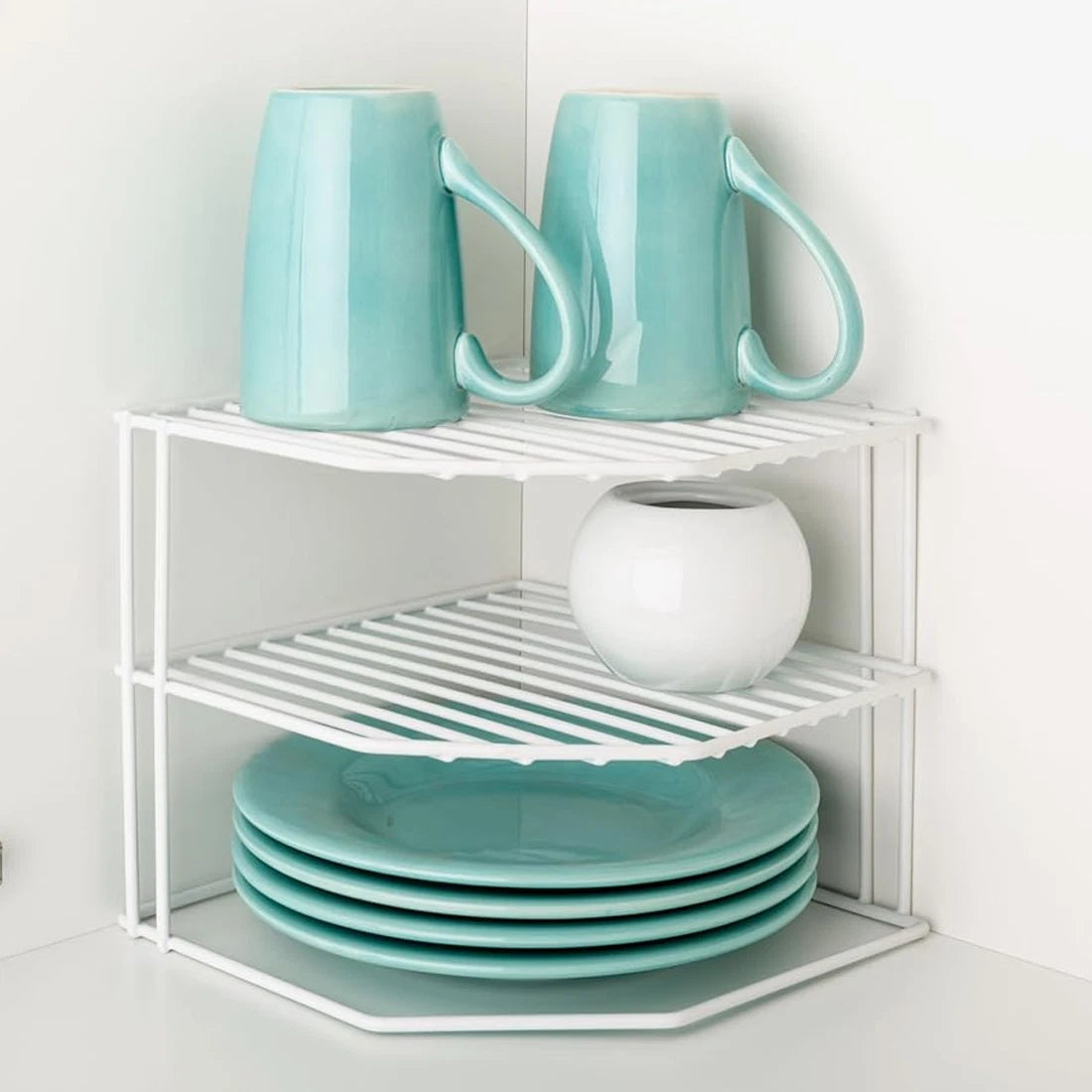 Three-Tier Corner Cupboard Plate Rack — alternate product view 9