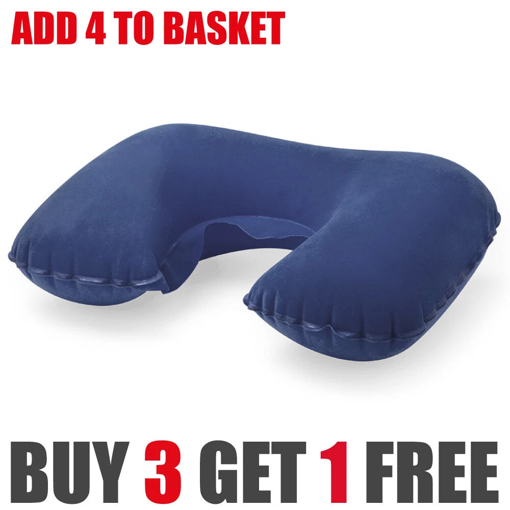 Inflatable Travel Neck Pillow with Soft Cover — alternate product view 4