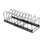 Duplicate Review — Expandable Pan & Lid Organiser Rack — 10 Dividers — on a clean white background