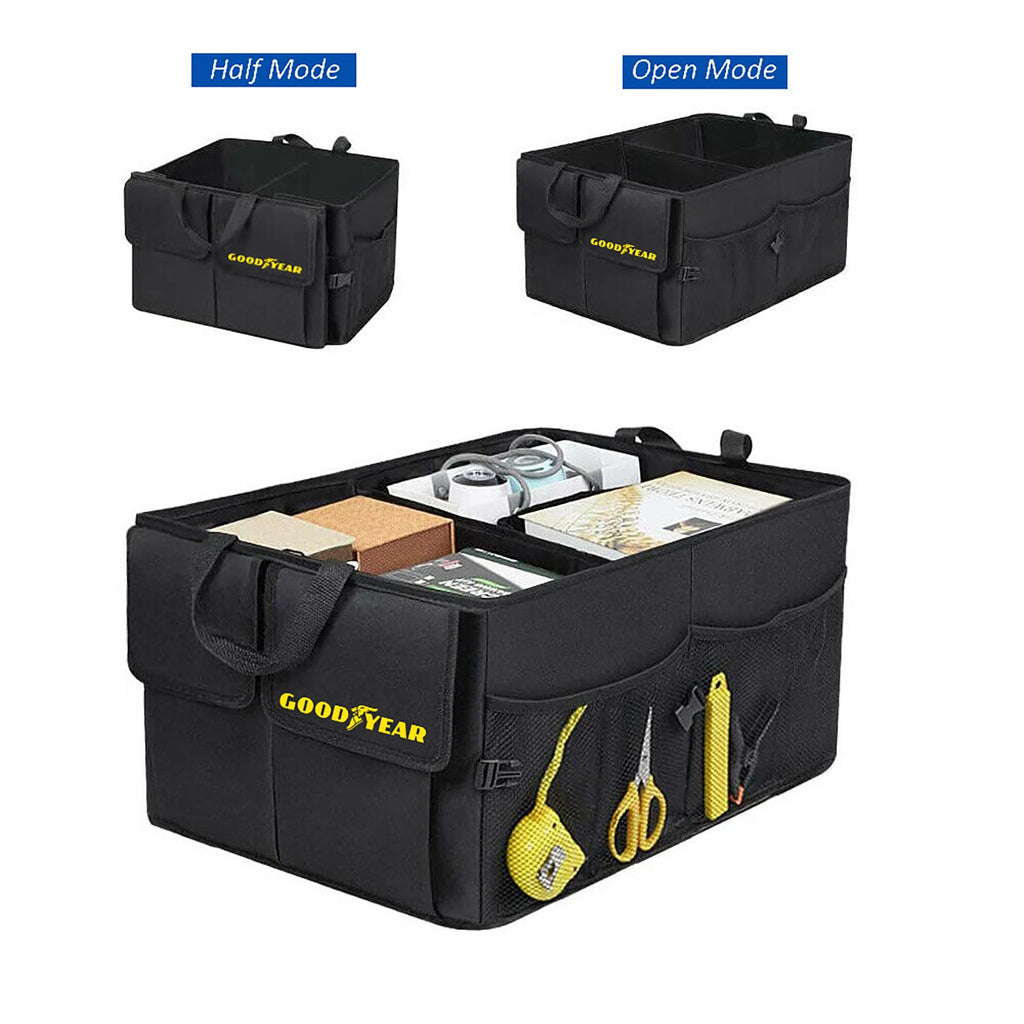 Collapsible Car Boot Organiser with Compartments — on a clean white background