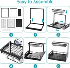L-Shaped Under-Sink Pull-Out Organiser — 2 Tier — alternate product view 5
