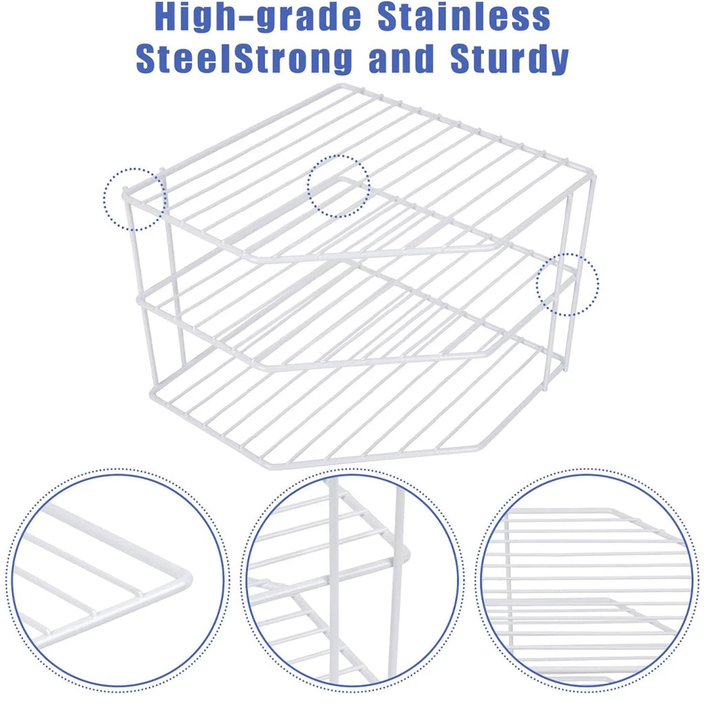 Three-Tier Corner Cupboard Plate Rack — alternate product view 6