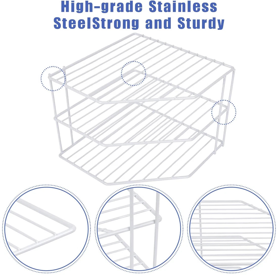 Three-Tier Corner Cupboard Plate Rack — alternate product view 6