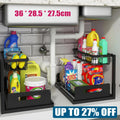 L-Shaped Under-Sink Pull-Out Organiser — 2 Tier — main product view