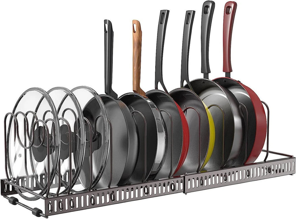 Duplicate Review — Expandable Pan & Lid Organiser Rack — 10 Dividers — alternate product view 4