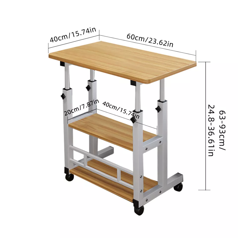 3 Tier Adjustable Laptop Computer Desk — on a clean white background