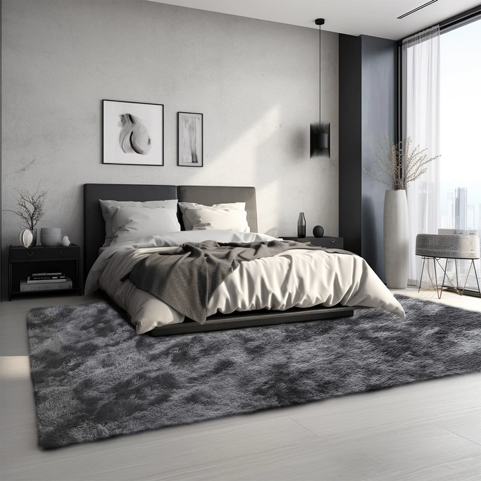 Fluffy Rugs Large Shaggy Rug Bedroom Living Room Anti Slip Soft Carpet — alternate product view 7