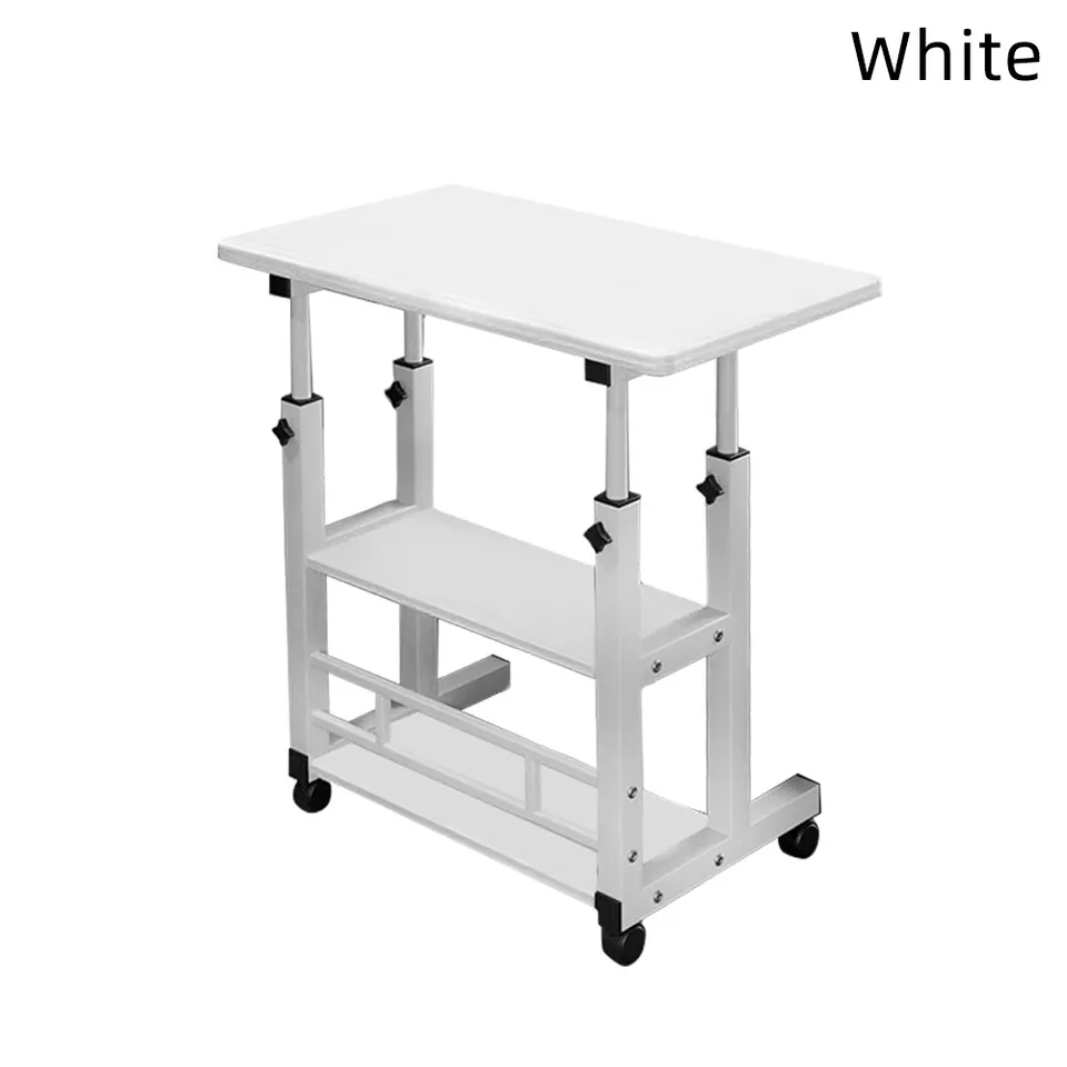 3 Tier Adjustable Laptop Computer Desk — White — product view