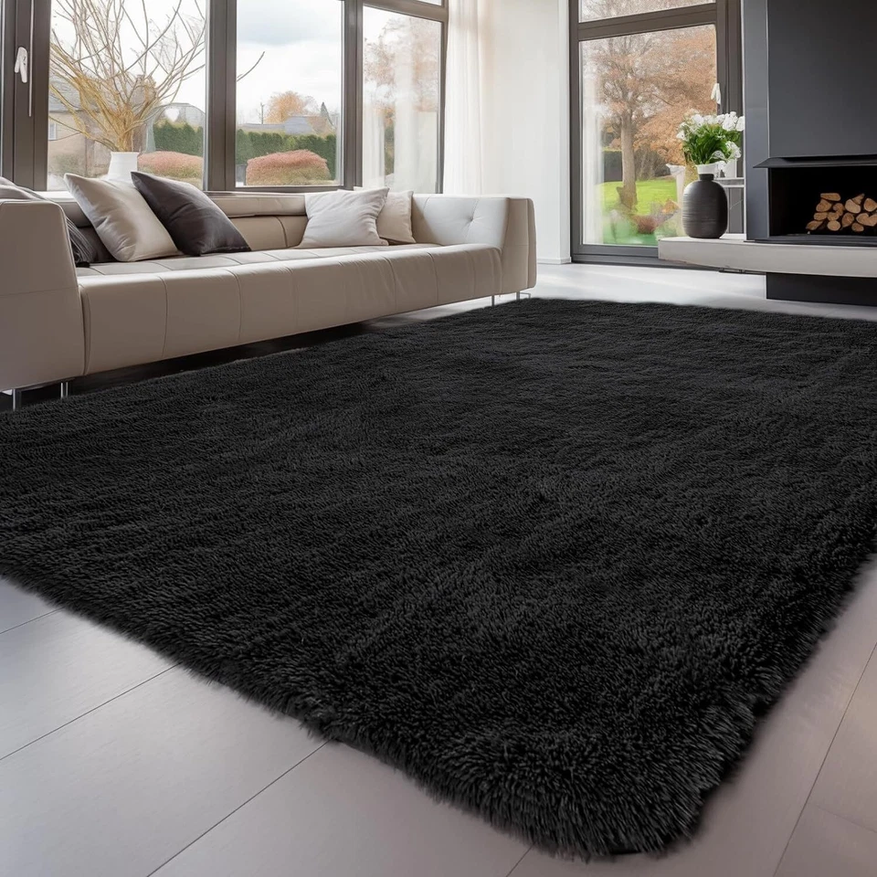 Fluffy Rugs Large Shaggy Rug Bedroom Living Room Anti Slip Soft Carpet — alternate product view 8