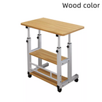 3 Tier Adjustable Laptop Computer Desk — Wood Color — product view