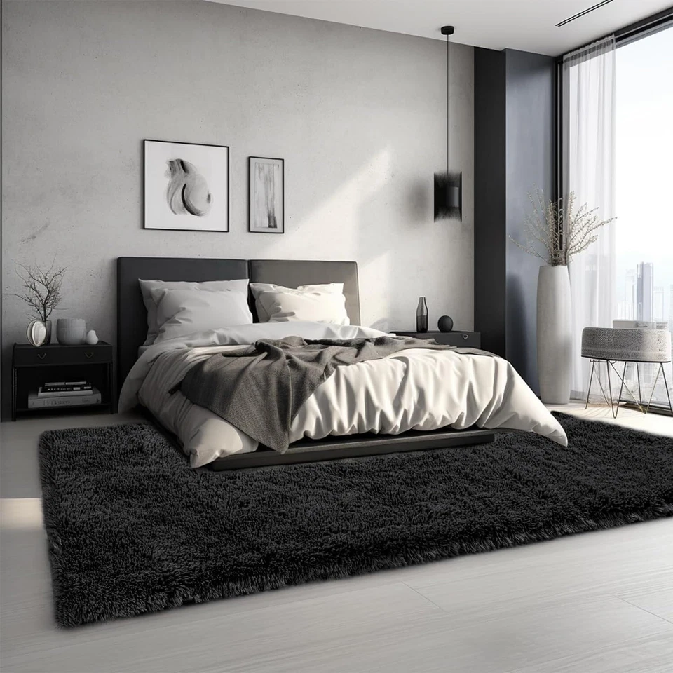 Fluffy Rugs Large Shaggy Rug Bedroom Living Room Anti Slip Soft Carpet — alternate product view 10