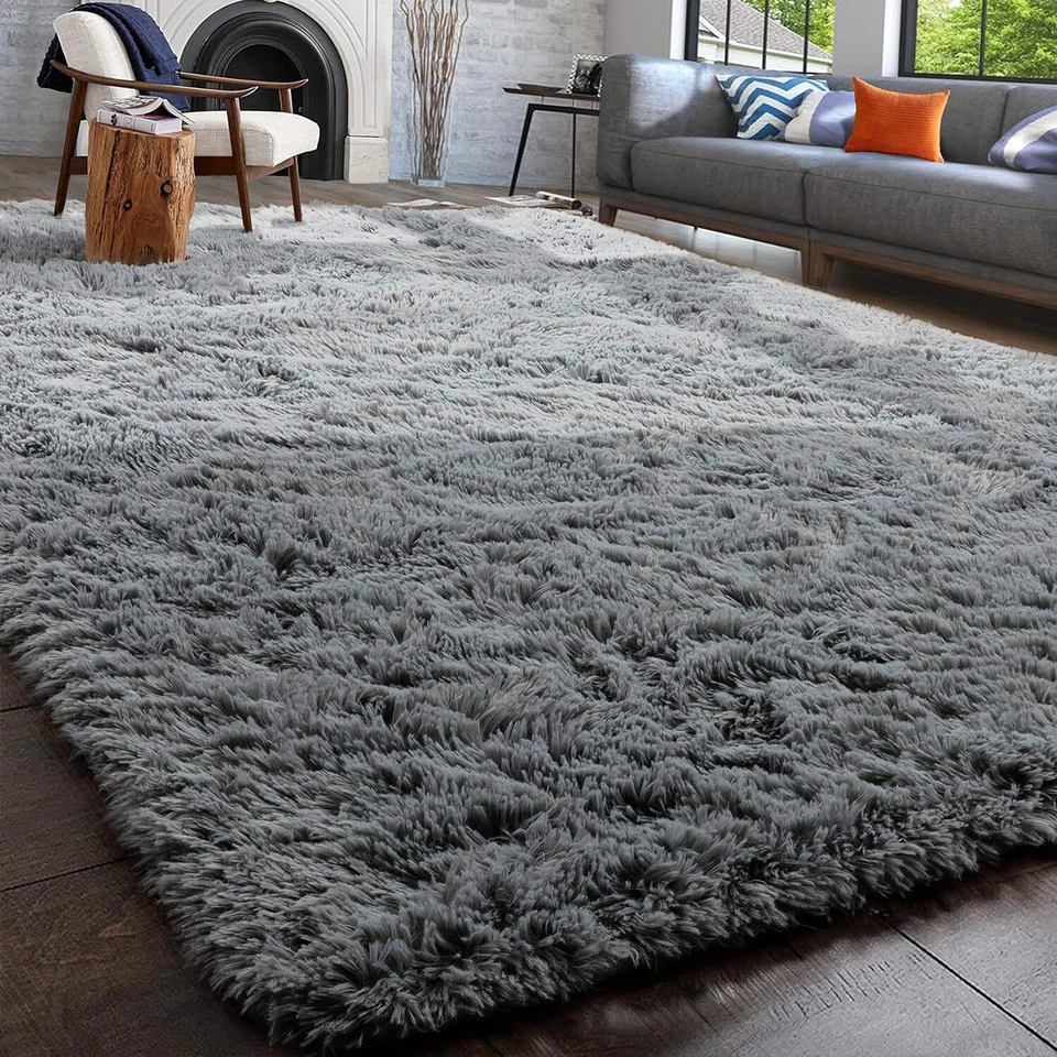 Fluffy Rugs Large Shaggy Rug Bedroom Living Room Anti Slip Soft Carpet — alternate product view 12