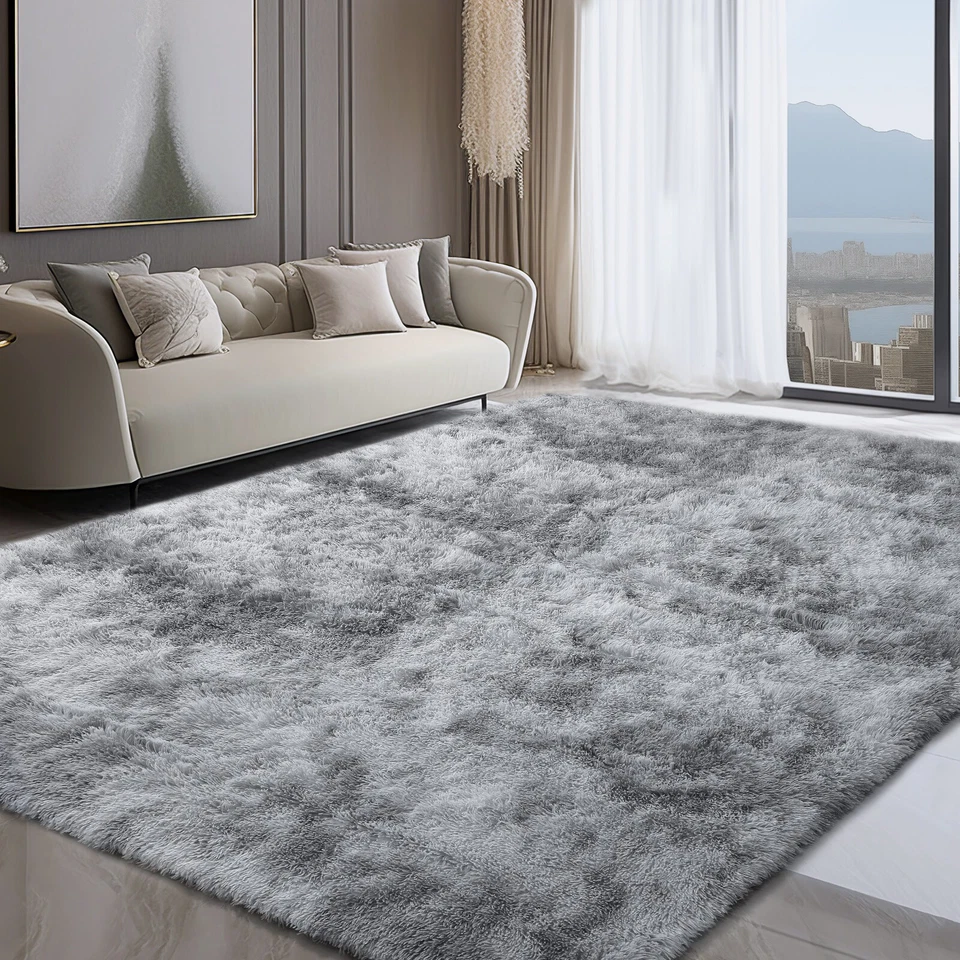 Fluffy Rugs Large Shaggy Rug Bedroom Living Room Anti Slip Soft Carpet — alternate product view 2