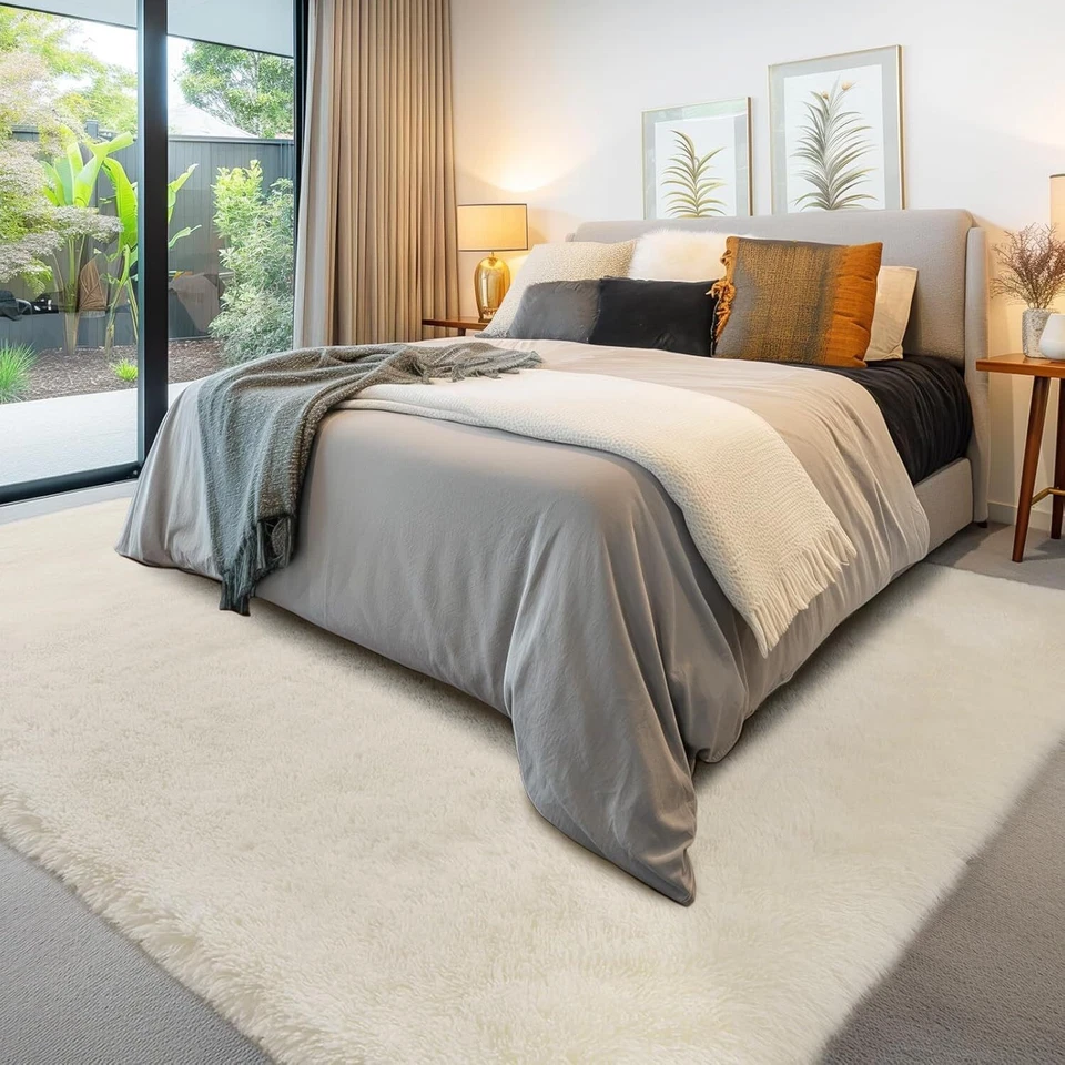 Fluffy Rugs Large Shaggy Rug Bedroom Living Room Anti Slip Soft Carpet — alternate product view 16