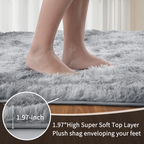 Fluffy Rugs Large Shaggy Rug Bedroom Living Room Anti Slip Soft Carpet — alternate product view 3