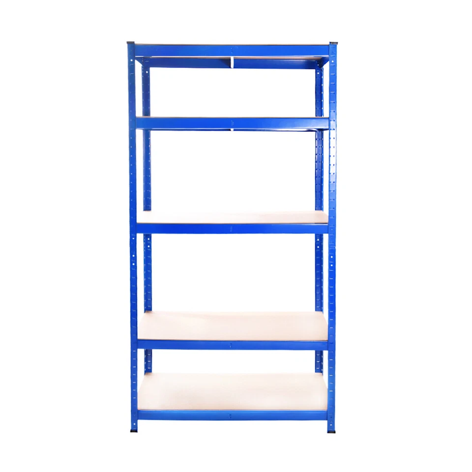 Warehouse 5 Tier Racking Shelf Heavy Duty Steel Garage Shelving Unit Garage, 3 sizes — on a clean white background