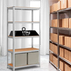 5 Tier Racking Shelf Heavy Duty Garage Shelving Storage Shelves Unit, 3 sizes — alternate product view 2