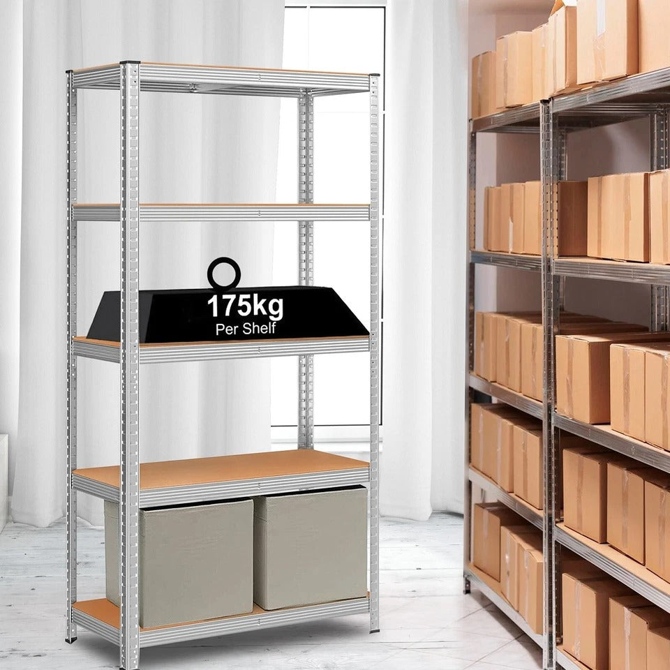 5 Tier Racking Shelf Heavy Duty Garage Shelving Storage Shelves Unit, 3 sizes — alternate product view 2